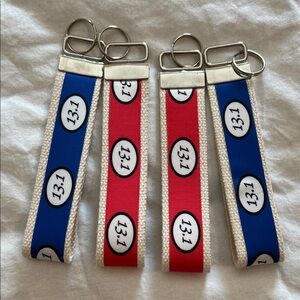 4- perfect for running group!  13.1 Keychain Set - Blue and Red